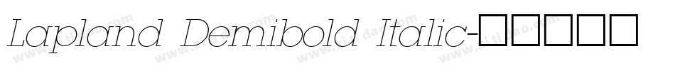 Lapland Demibold Italic字体转换